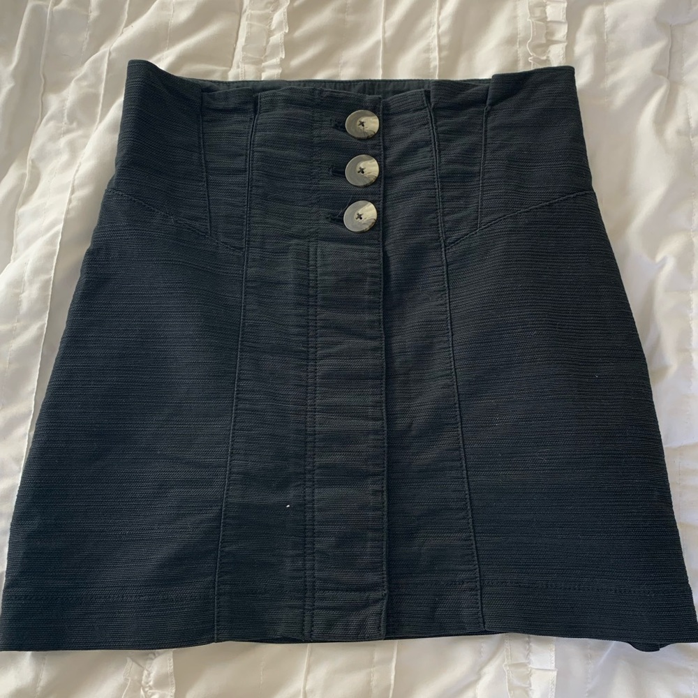 Free People Black Mini Skirt